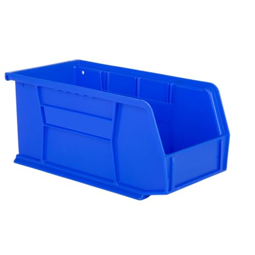 HE HUDSON EXCHANGE Hudson Exchange 11" x 5-1/2" x 5" Plastic Stackable Storage Bin and Hanging Container (Blue, 1 Pack) - Image 1