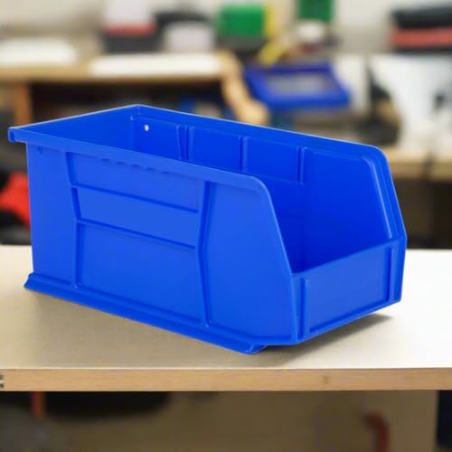 HE HUDSON EXCHANGE Hudson Exchange 11" x 5-1/2" x 5" Plastic Stackable Storage Bin and Hanging Container (Blue, 1 Pack) - Image 4