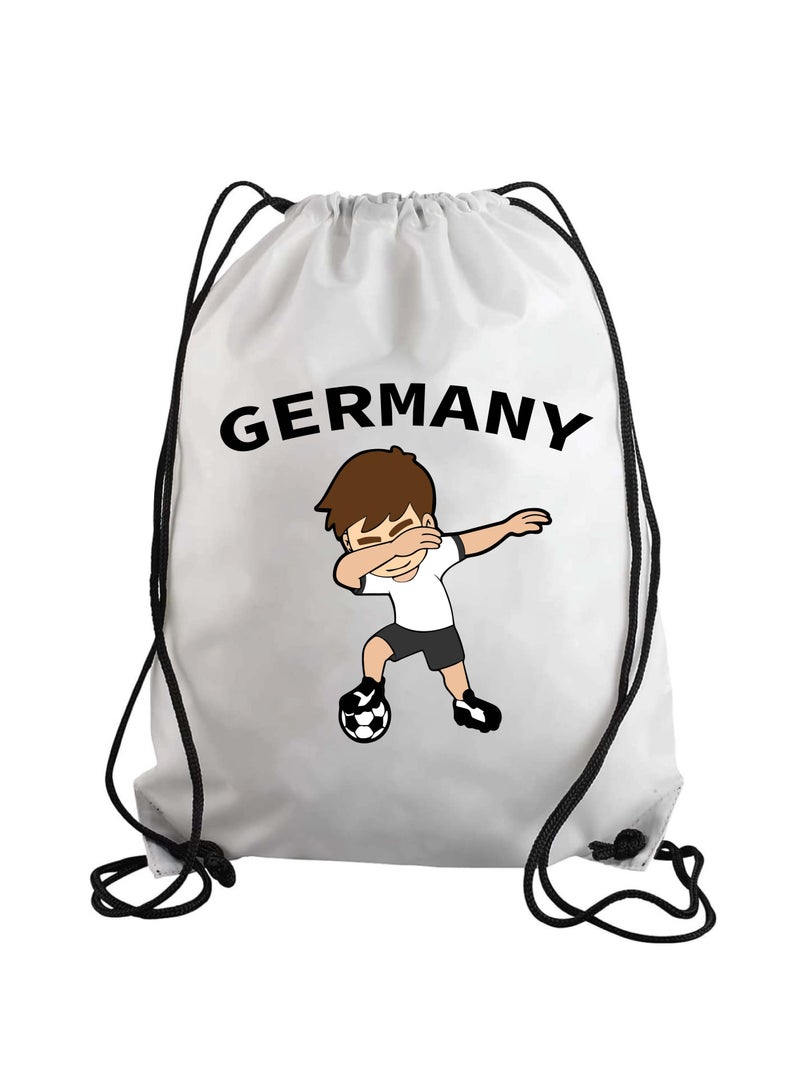 حقيبة برباط كرة القدم الألمانية أو حقيبة ظهر مناسبة للبالغين والأطفال ومحبي الرياضة (تصميم 2)