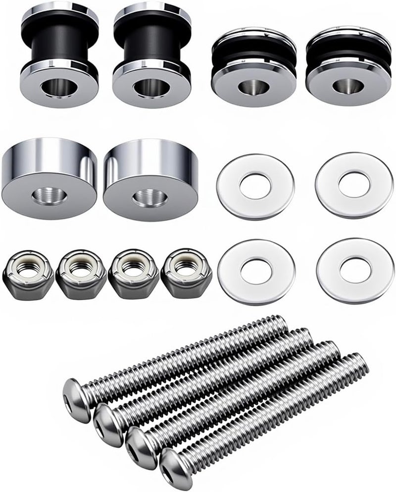 TCMI Motorcycle Luggage Rack Sissy Bar Docking Hardware Kit for Harley Davidson FLSTC FXSTSB FXSTC FLSTF FLSTN FXST Replaces # 53531-95B - Image 1