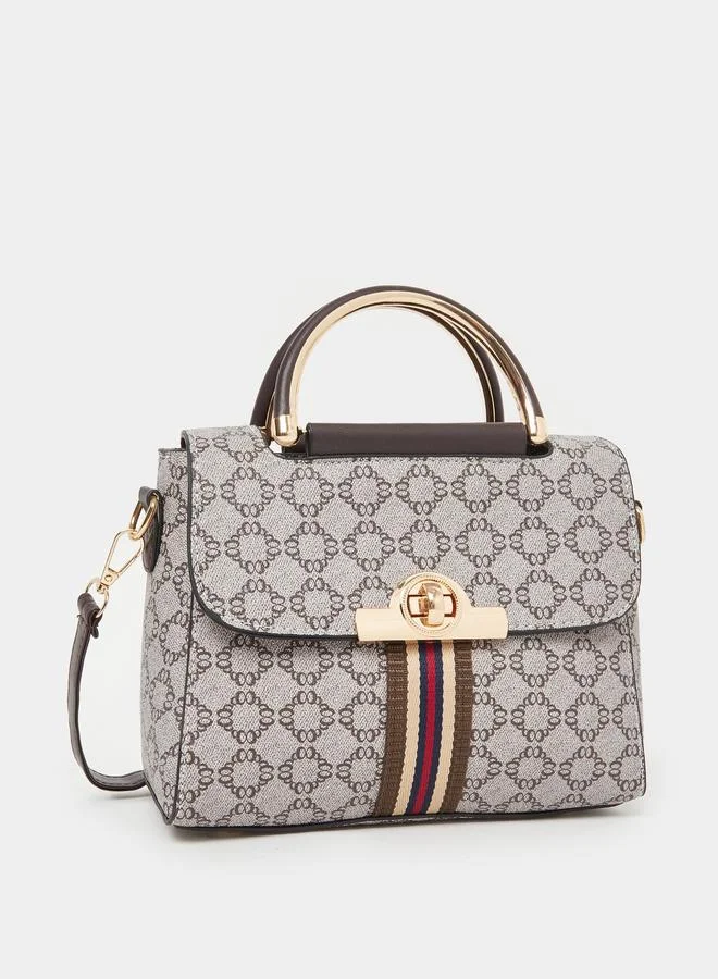ستايلي Styli Striped Taping Crossbody Bag