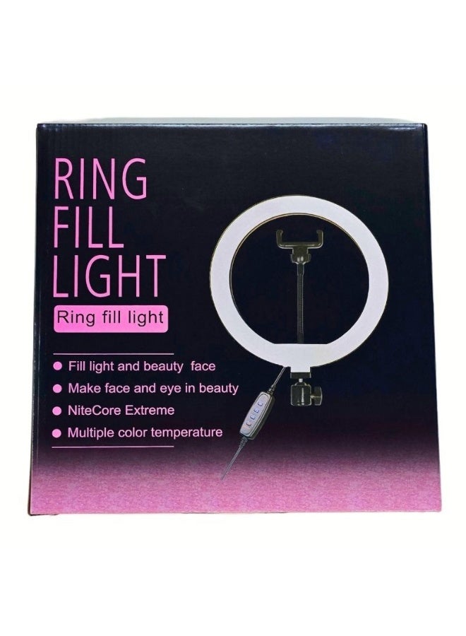 10-Inch LED Ring Light Kit – Dimmable Fill Light for Video Recording, Live Streaming, Makeup & Photography - Image 2