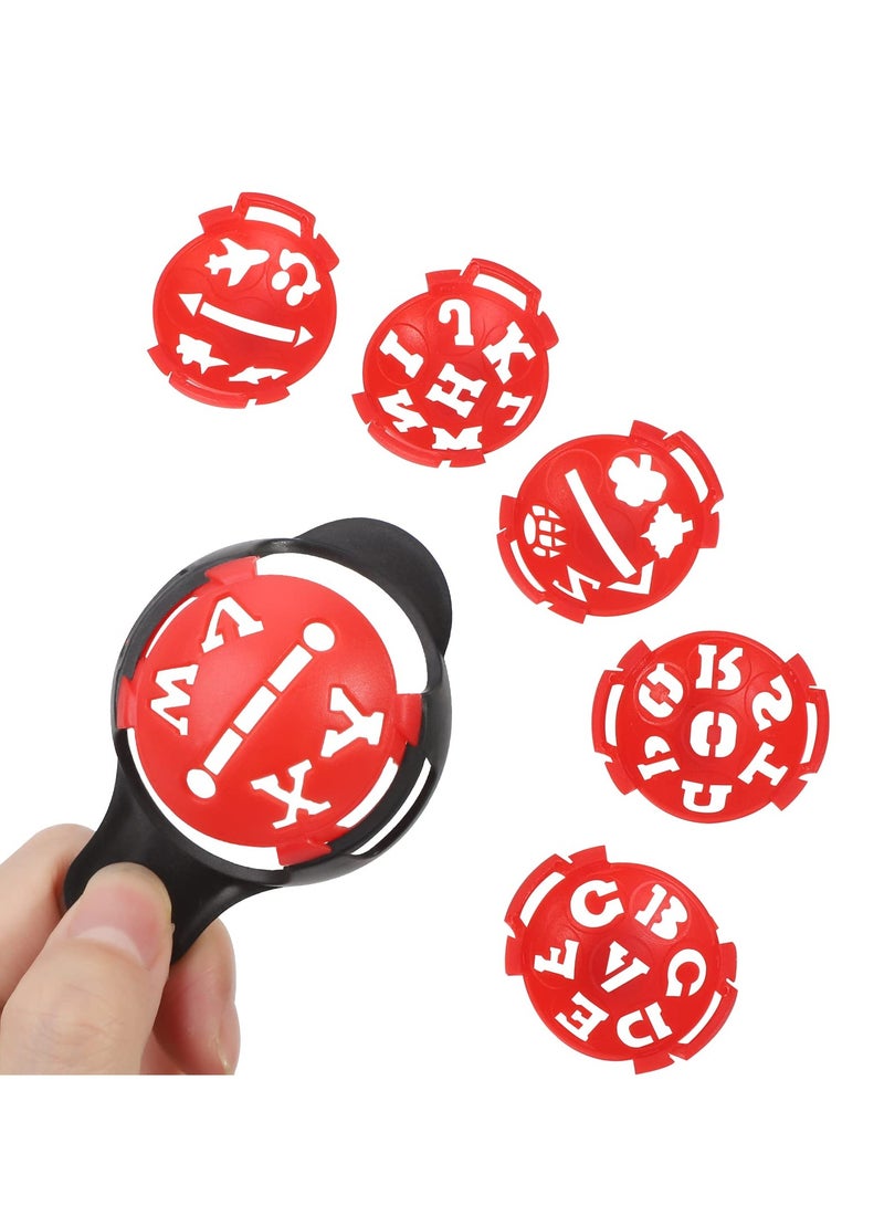 SYOSI Golf Ball Marker, 6 Letter Stencils Kit, 3 Ball Markers Stencils, 3 Color Line Markers Pens, Triple Track Plastic Golf Ball Marking Alignment Tool Kit - Image 2