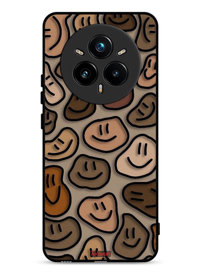 Tolwak Realme 14 Pro 5G Protective Case Cover Smiley Faces Art