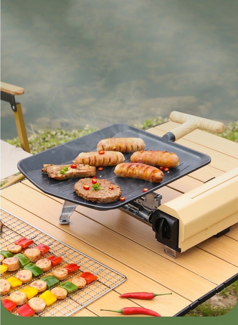 Outdoor Wild Camp Travel With Non -Stick Baking Tray Portable Picnic Barbecue Baking Sheet Camping Utensils - Image 1