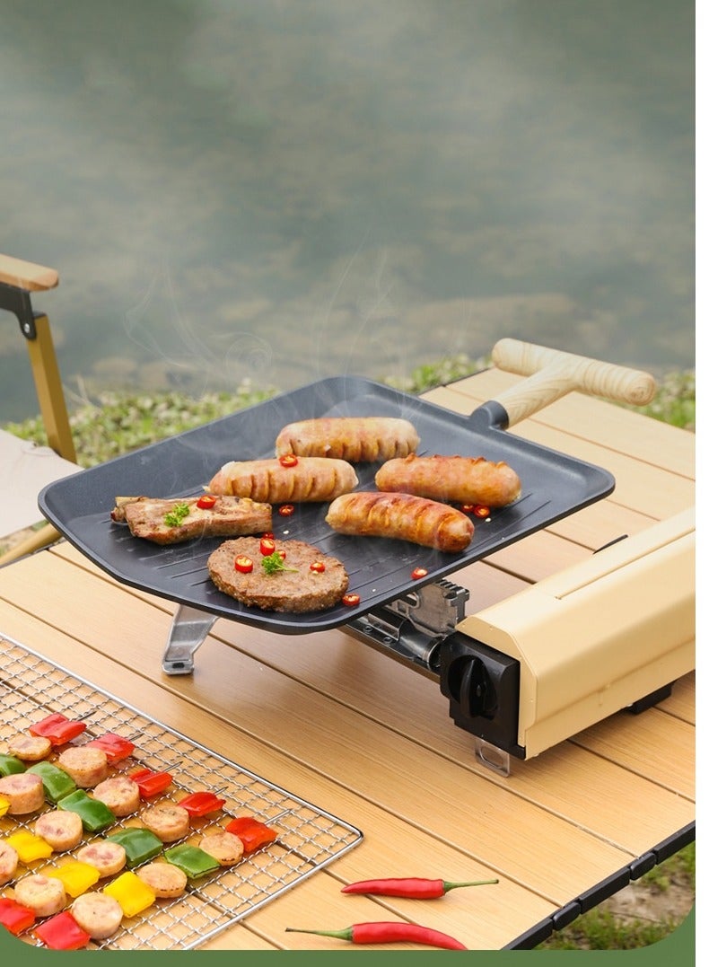 Outdoor Wild Camp Travel With Non -Stick Baking Tray Portable Picnic Barbecue Baking Sheet Camping Utensils - Image 4
