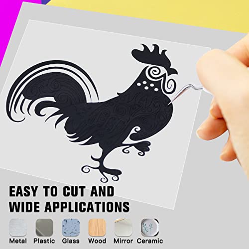 YRYM HT Black Permanent Vinyl Roll - 12" x 50 FT Permanent Adhesive Black Vinyl Roll Compatible with Cricut Cutting Machine, Signs, Scrapbooking, Silhouette and Cameo Cutters - Image 2