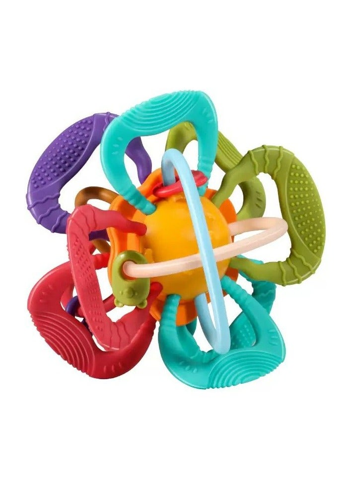 Baby Sensory Toys Ball, Manhattan Ball Unique Design 4 Textures Plastic Cement For Infant For School - Image 1