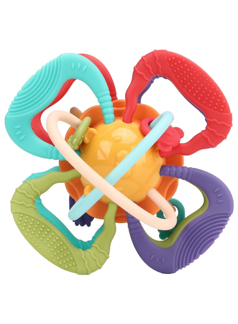 Baby Sensory Toys Ball, Manhattan Ball Unique Design 4 Textures Plastic Cement For Infant For School - Image 2