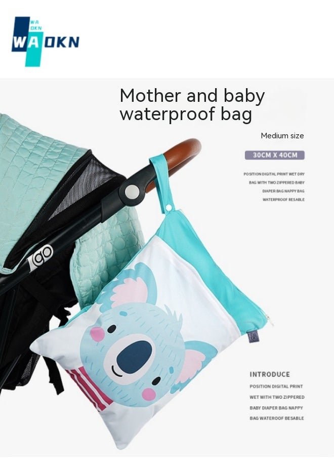 WAOKN Portable PUL Laundry Bag – Suitable for Hotel & Travel DE Foldable Washing Storage Bag – Lightweight and Compact Eco-friendly Camping Diaper Bag (30*40cm)  - Image 3