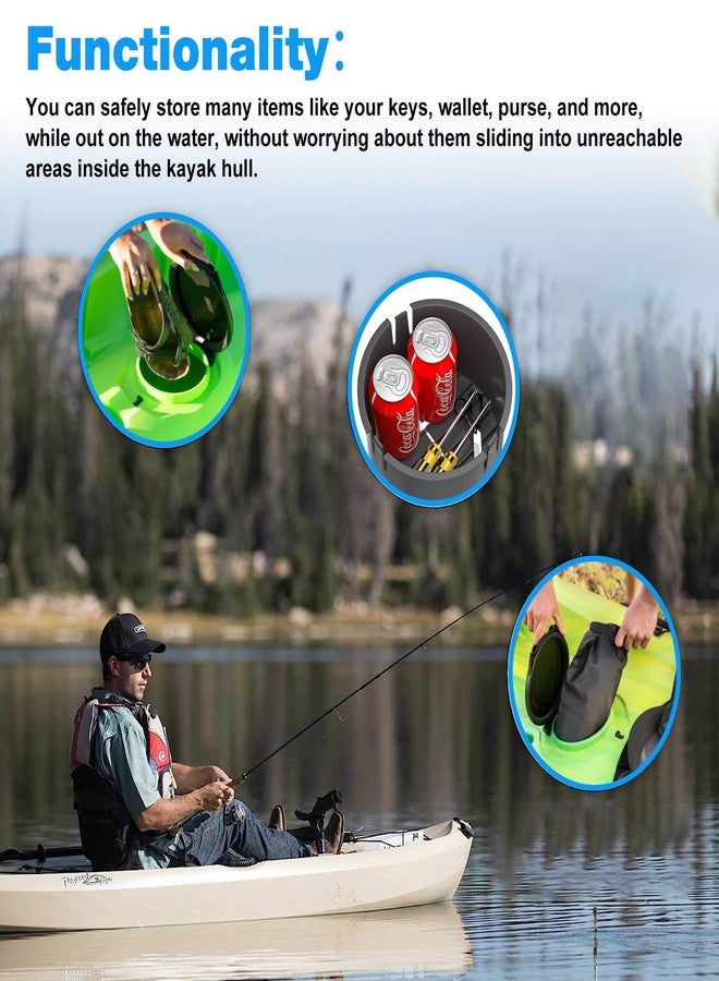 JIOTAR Kayaks Storage Bucket Hatch Bucket Container Replacement for Lifetime Kayaks Accessories Kayak Storage Kayak Fishing Storage Bin Fit Hatch Opening 6 7/8" Boats, Gray - Image 5