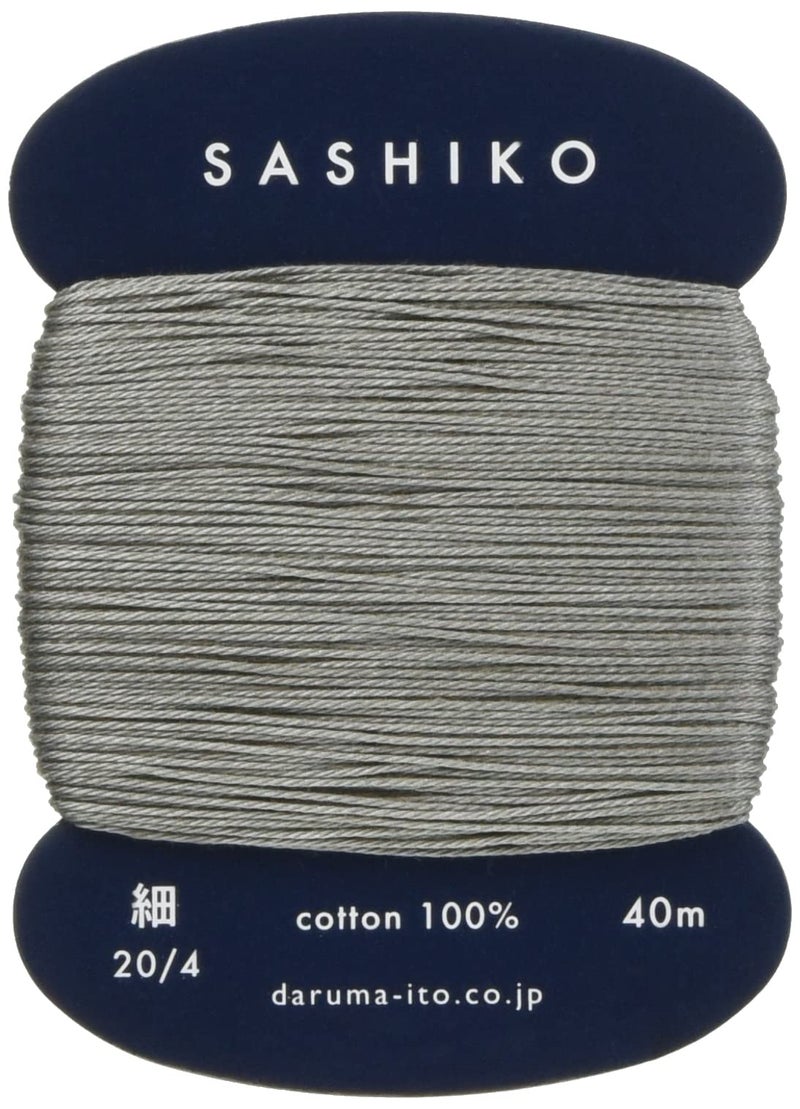 Yokota Daruma Sashiko Thread Single and Variegated Color Grey Thin 40M Card