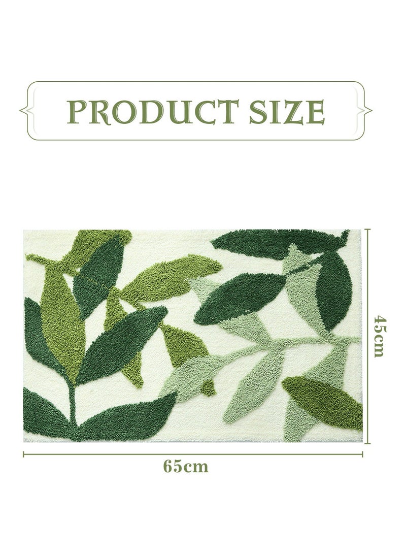 MIXDE Fast Drying Bath Mat Bathroom Rug Mat Extra Soft And Absorbent Bath Mat With Rubber Non-Slip Bottom 45*65CM - Image 4
