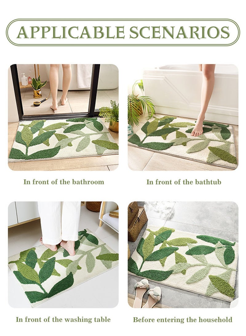 MIXDE Fast Drying Bath Mat Bathroom Rug Mat Extra Soft And Absorbent Bath Mat With Rubber Non-Slip Bottom 45*65CM - Image 3