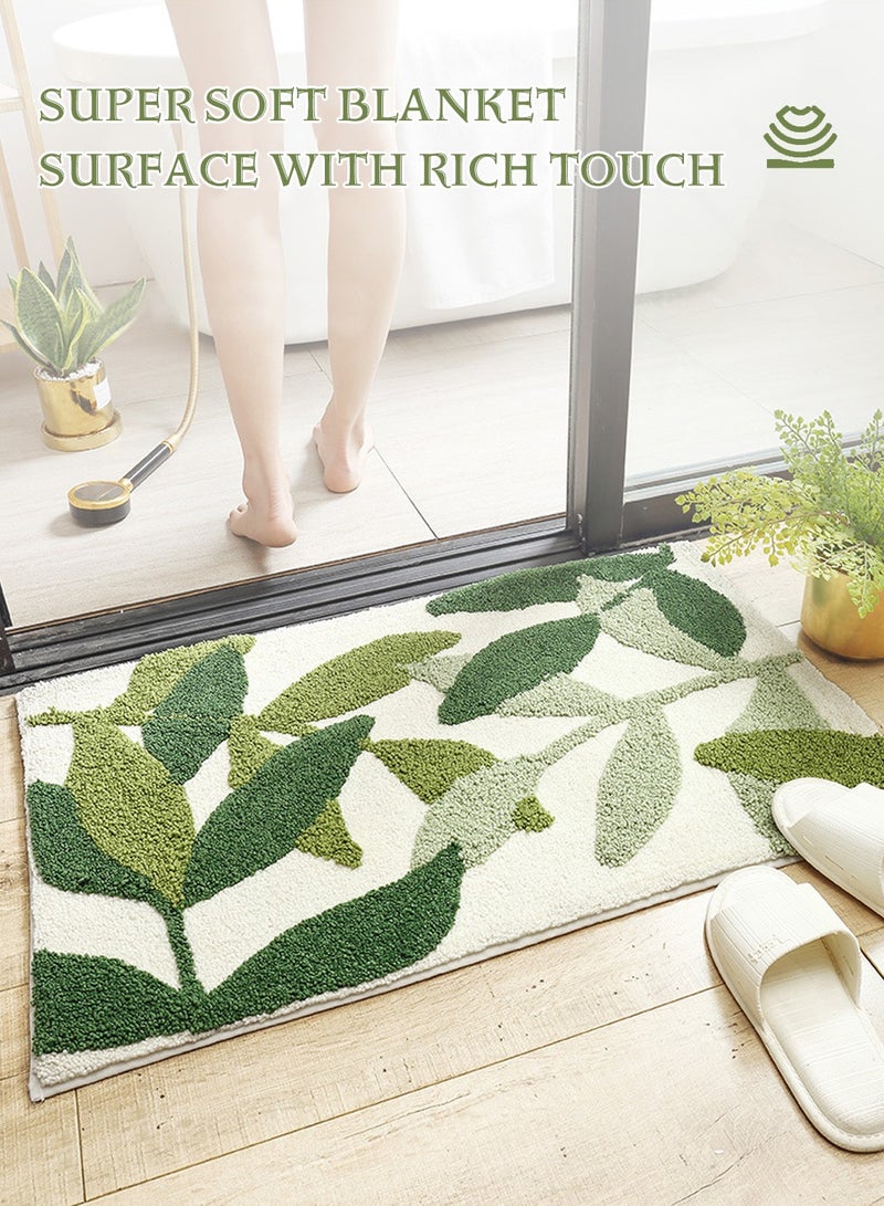 MIXDE Fast Drying Bath Mat Bathroom Rug Mat Extra Soft And Absorbent Bath Mat With Rubber Non-Slip Bottom 45*65CM - Image 2
