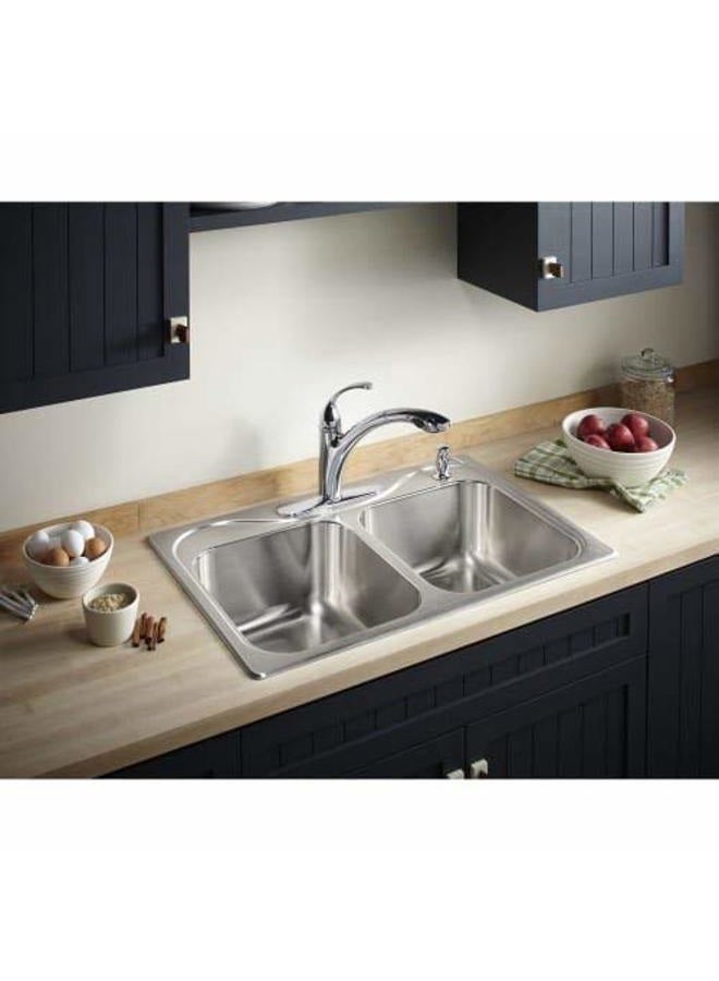 STERLING 11850-4-NA Southhaven 33-inch by 22-inch Top-mount Double Equal Bowl Kitchen Sink, Stainless Steel - Image 2