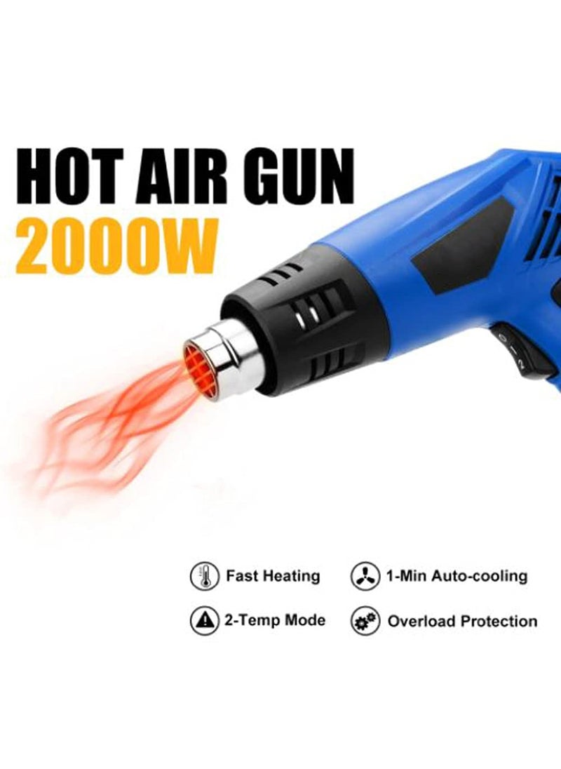 MLD MLD HRG11 2000 Watt Professional Hot Air Gun with Dual Temperature Setting for Shrink Wrapping Packing Paint Removal for Industrial Use 2000WattsColorMulti MaterialPlastic  - Image 4