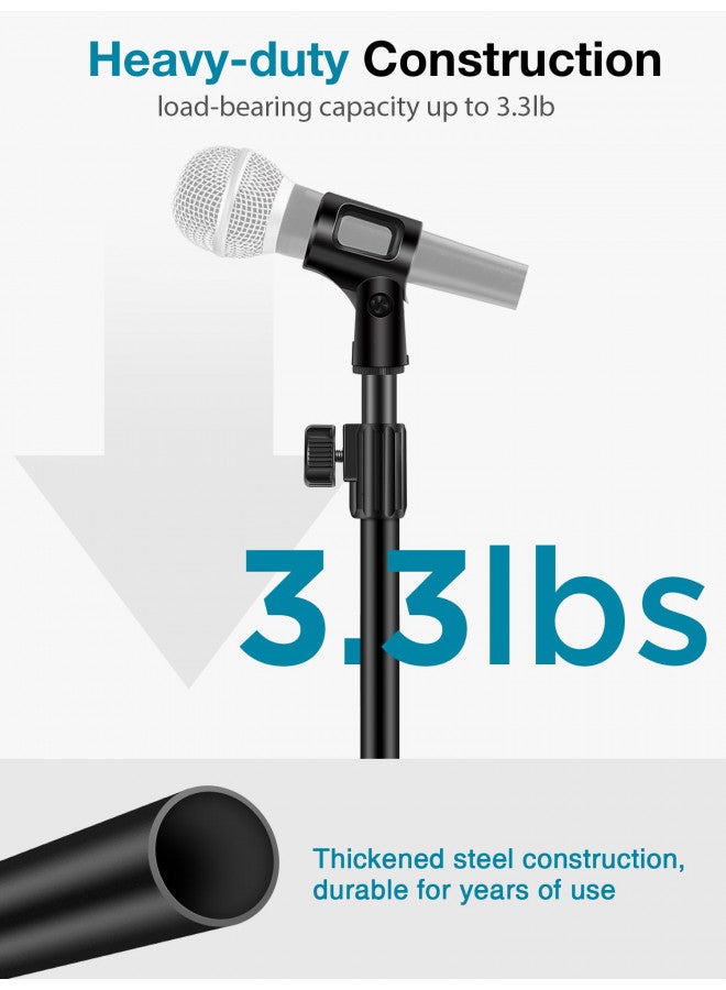 InnoGear Desktop Microphone Stand, Upgraded Adjustable Table Mic Stand with Mic Clip and 5/8" Male to 3/8" Female Screw for Blue Yeti Snowball Spark & Other Microphone - Image 2