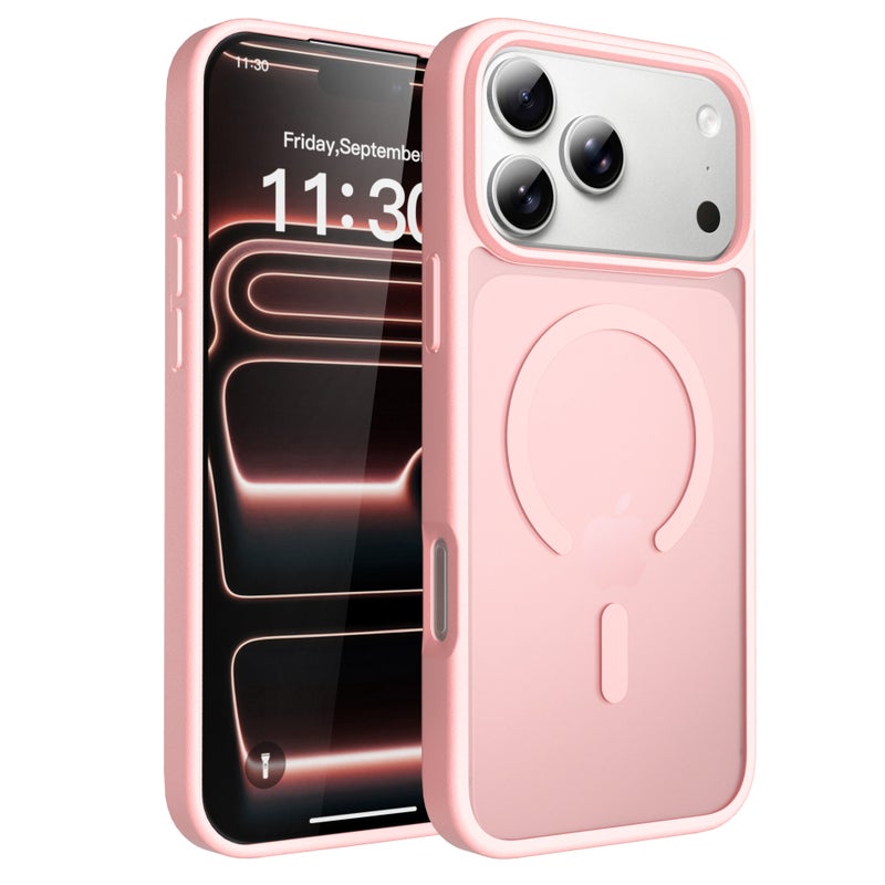 iPhone17Pro MagSafe Case Magnetic Back Cover,【Full Shockproof Protection】Translucent Matte Back - Image 1