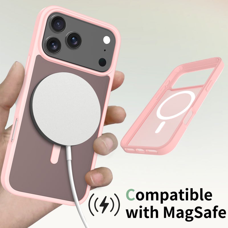 iPhone17Pro MagSafe Case Magnetic Back Cover,【Full Shockproof Protection】Translucent Matte Back - Image 5