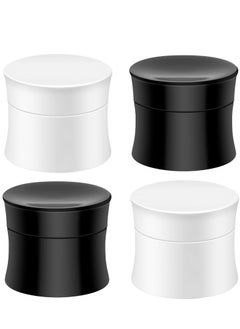 Cosmetic Jars, Travel Containers for Toiletries Small Plastic Jars TSA Approved Leakproof Cosmetics Cream Bottles with White Lids for Travel Storage Make Up, Eye Shadow, Nails, Powder, Jewelry, 10 Pcs