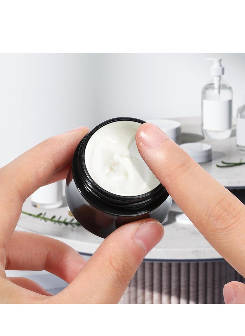 SYOSI - Cosmetic Jars, Travel Containers for Toiletries Small Plastic Jars TSA Approved Leakproof Cosmetics Cream Bottles with White Lids for Travel Storage Make Up, Eye Shadow, Nails, Powder, Jewelry, 10 Pcs - Image 1