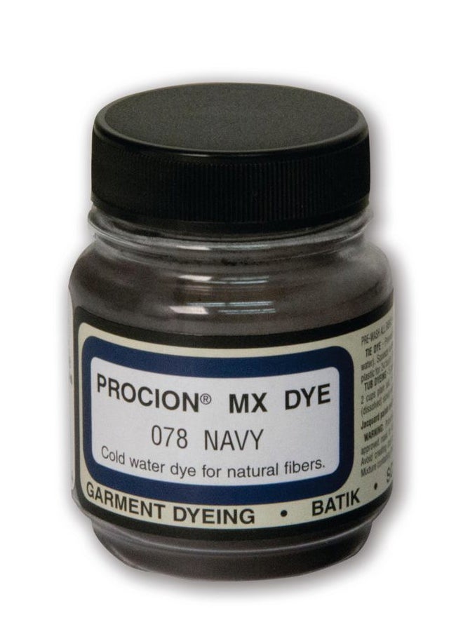 Jacquard - Procion MX Tie Dye Powder Navy Blue, 2/3 Ounce Jar for Fabric and Clothing | Permanent and Washfast - Image 1