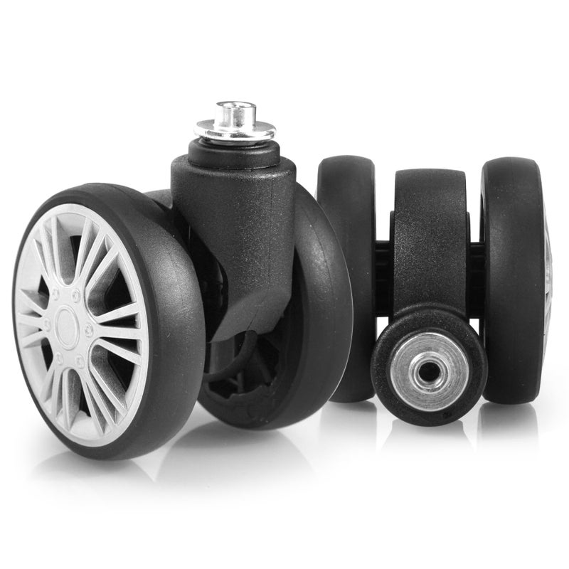 Zoofen Luggage Replacement Wheels 2 pcs Suitcase Replacement Wheels Wear-Resistant Luggage Wheels for Most Suitcase Repair(ZLN-5,Silverï¼‰ - Image 1