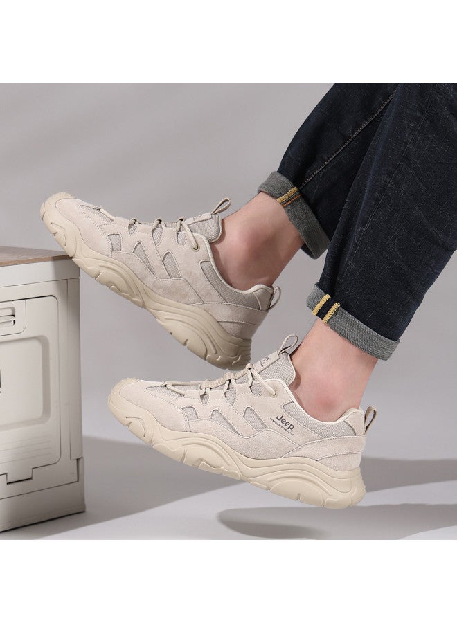 Jeep Men's Casual Shoes Spring & Autumn Breathable Sneakers Outdoor Hiking Walking Shoes Men's Outdoor Leisure Shoes - Image 3