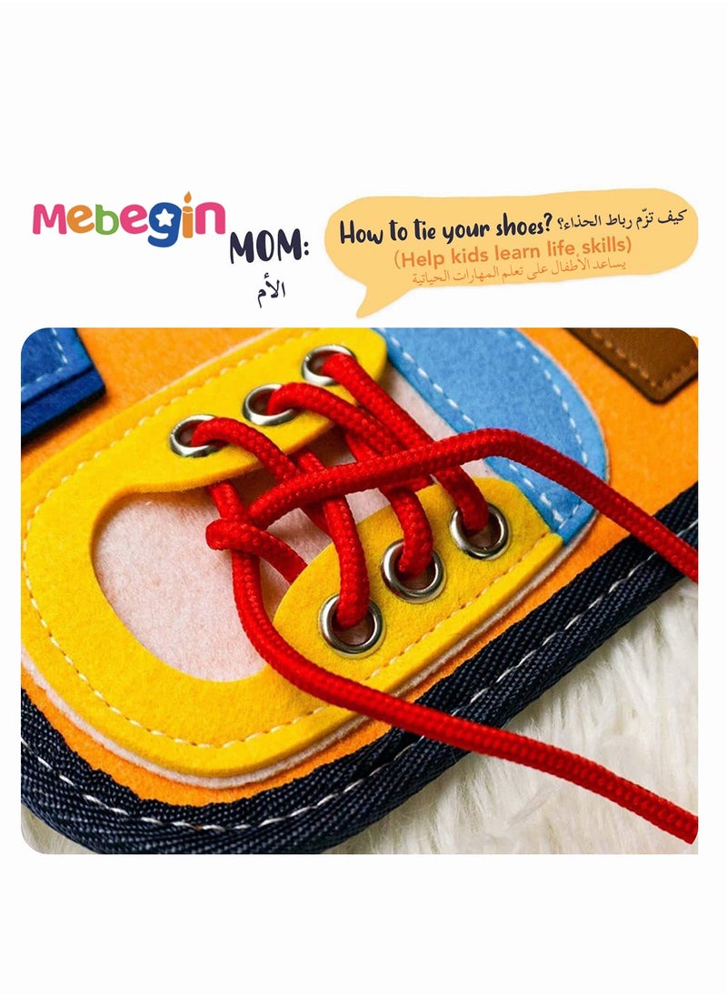 15 in 1 Felt Busy Board, Sensory Activity Board, Travel-friendly Busy Board for Toddlers, Preschool Education Learning Fine Motor Skills, Handy to Take Out, Great Educational Gift Choice  - Image 4
