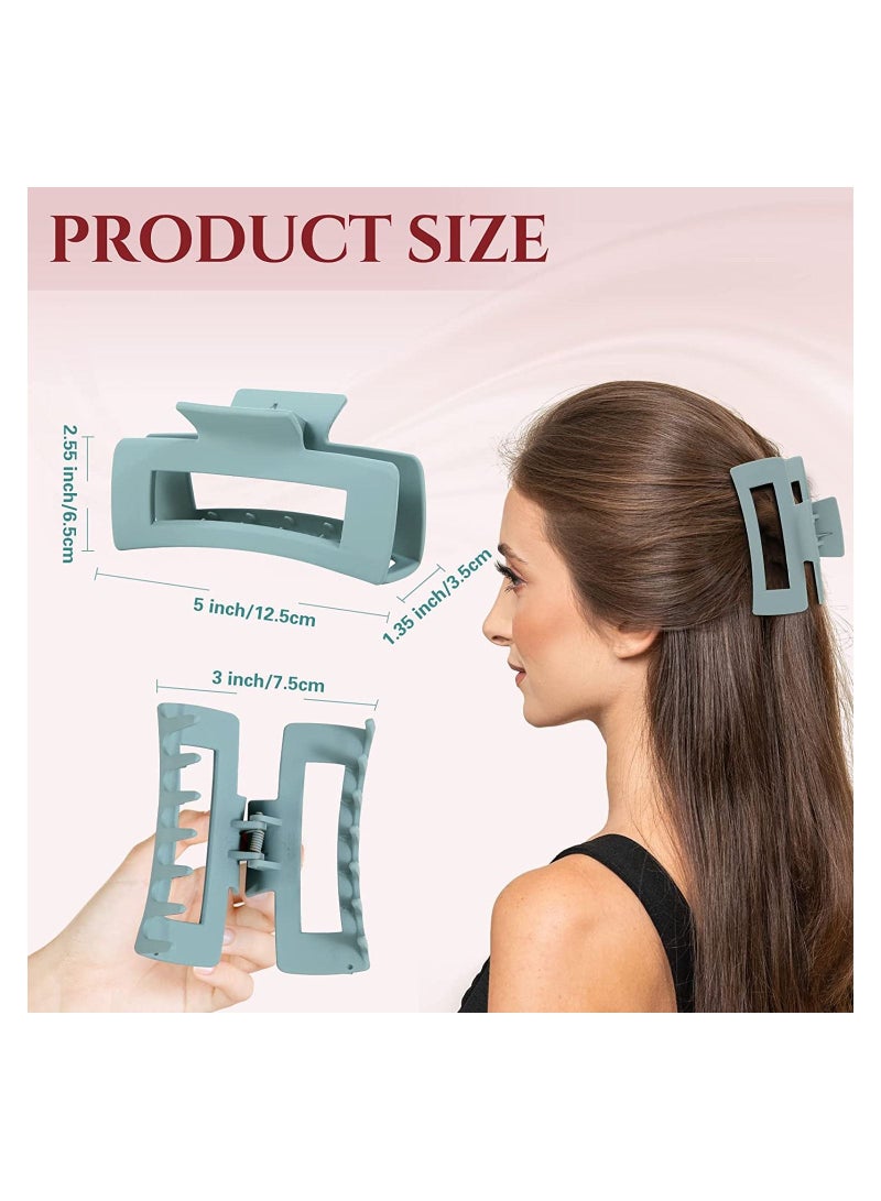 ORiTi 8 Pcs Jumbo Claw Clips XL Hair Clips 5 Inch Square Claw Clip, Extra Large Hair Claw Clips, Matte Hair Claws for Thick Hair - Image 4
