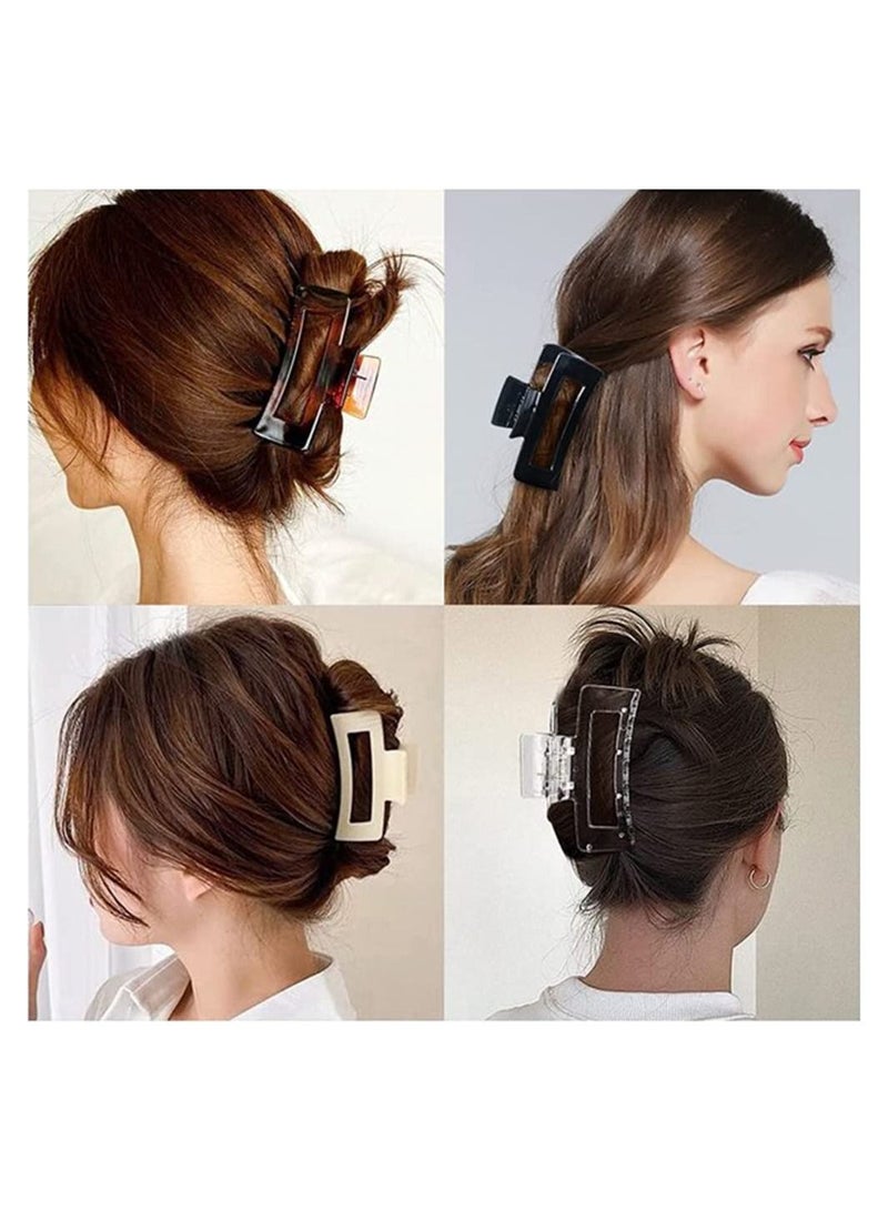 ORiTi 8 Pcs Jumbo Claw Clips XL Hair Clips 5 Inch Square Claw Clip, Extra Large Hair Claw Clips, Matte Hair Claws for Thick Hair - Image 2