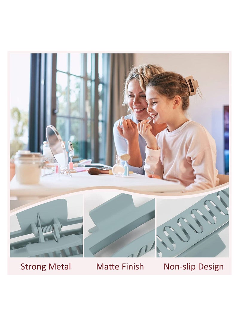 ORiTi 8 Pcs Jumbo Claw Clips XL Hair Clips 5 Inch Square Claw Clip, Extra Large Hair Claw Clips, Matte Hair Claws for Thick Hair - Image 5