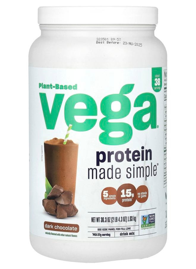 Vega Plant-Based Protein Made Simple Dark Chocolate 2 lb 4.3 oz  (1.03 kg) 