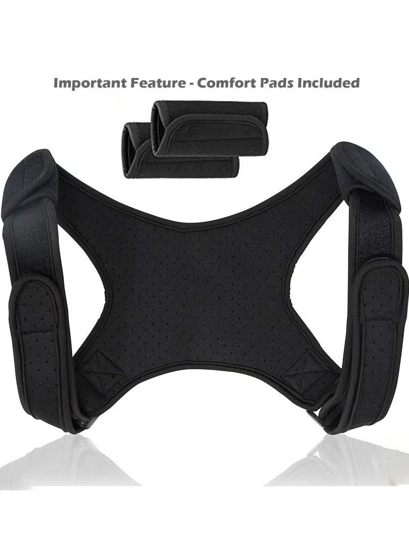 ZNARO Posture Corrector for Men, Breathable Adjustable Upper Back Brace for Clavicle to Support Neck Back Shoulder, Kyphosis Straightener Spine Support (Free Size) - Image 2