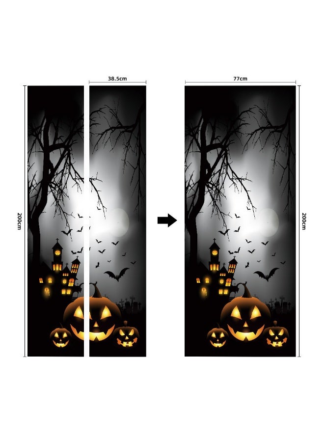 NIBEMINENT Eco-Friendly 3D Door Stickers - High-Definition Self-Adhesive Halloween Door Decor