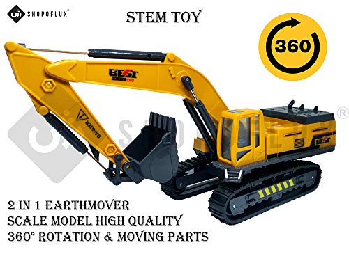 SHOPOFLUX® Excavator Construction Friction Toy Vehicle for Kids (Excavator) - Image 2