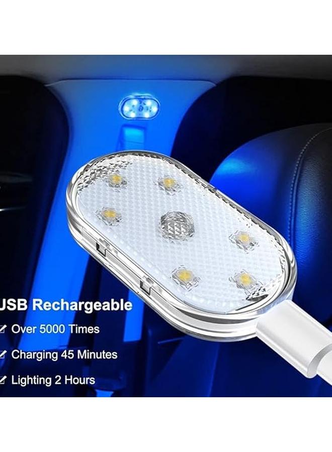 إضاءة داخلية LED للسيارة، قطعة واحدة من ضوء اللمس LED المغناطيسي RGB، إضاءة محيطة داخلية قابلة للتعديل، إضاءة ليلية داخلية للسيارة تعمل باللمس قابلة لإعادة الشحن - Image 2