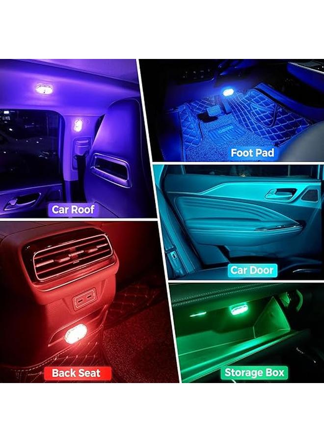 إضاءة داخلية LED للسيارة، قطعة واحدة من ضوء اللمس LED المغناطيسي RGB، إضاءة محيطة داخلية قابلة للتعديل، إضاءة ليلية داخلية للسيارة تعمل باللمس قابلة لإعادة الشحن - Image 3