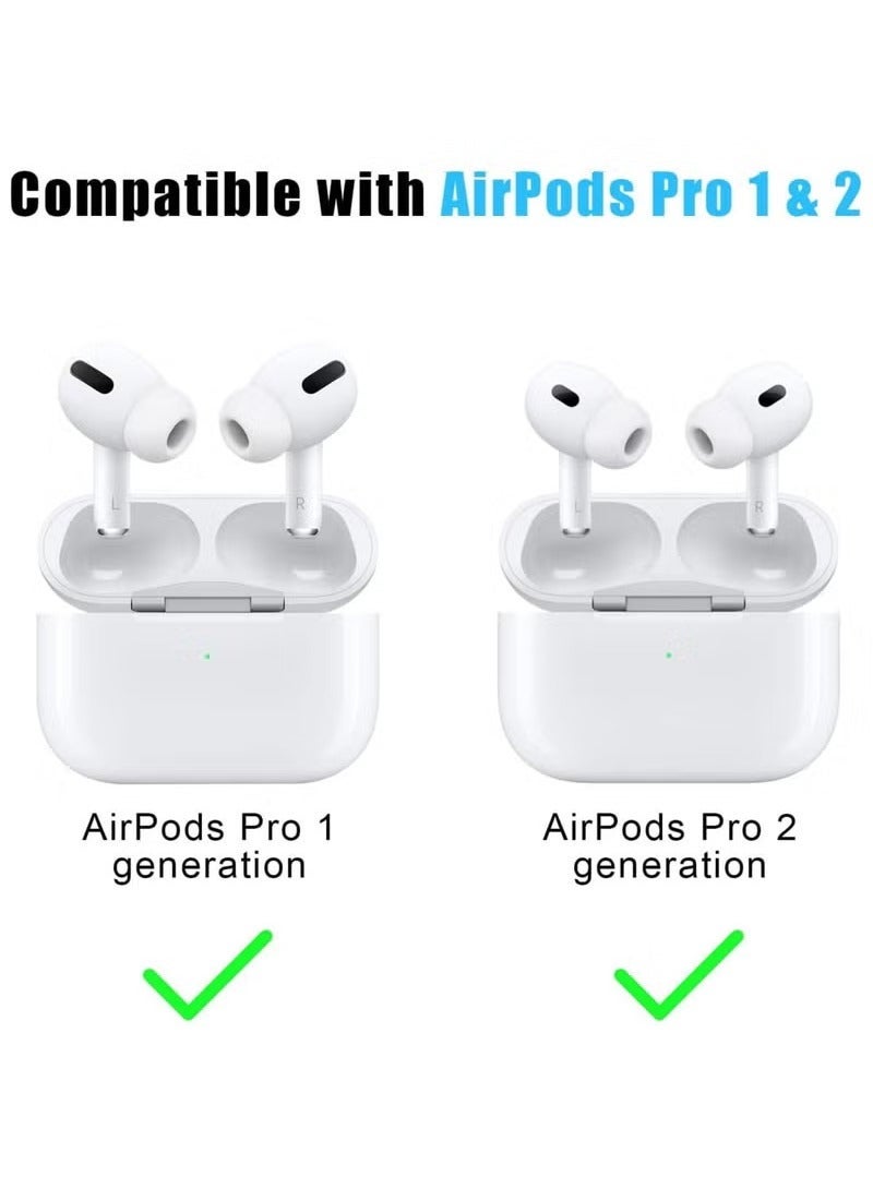 [3 Pairs] Premium Silicone Replacement Ear Tips for AirPods Pro & Pro 2 – Noise Reduction Hole – 6 Pieces (S/M/L) – Charging Case Compatible + Storage Box - Image 3