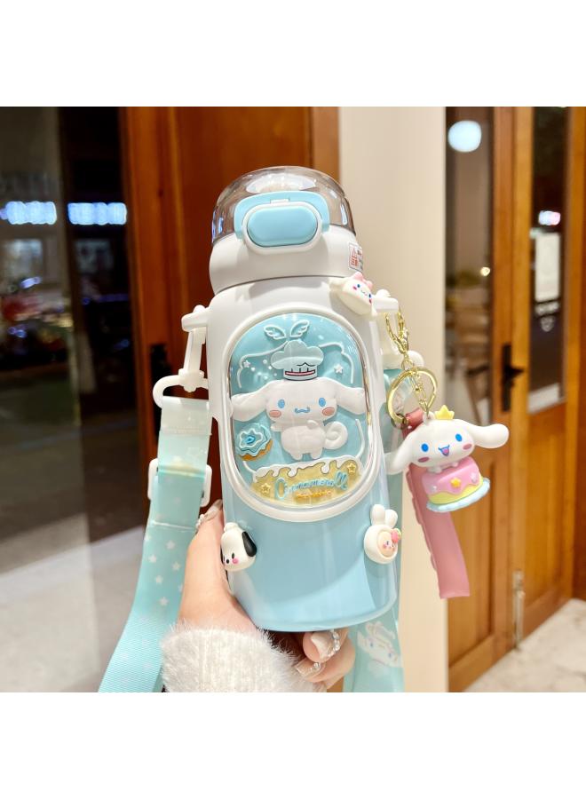 Sanrio Coolomi Children's Thermos Cup Primary School Student Water Cup School Special Girl Straw Kettle New 