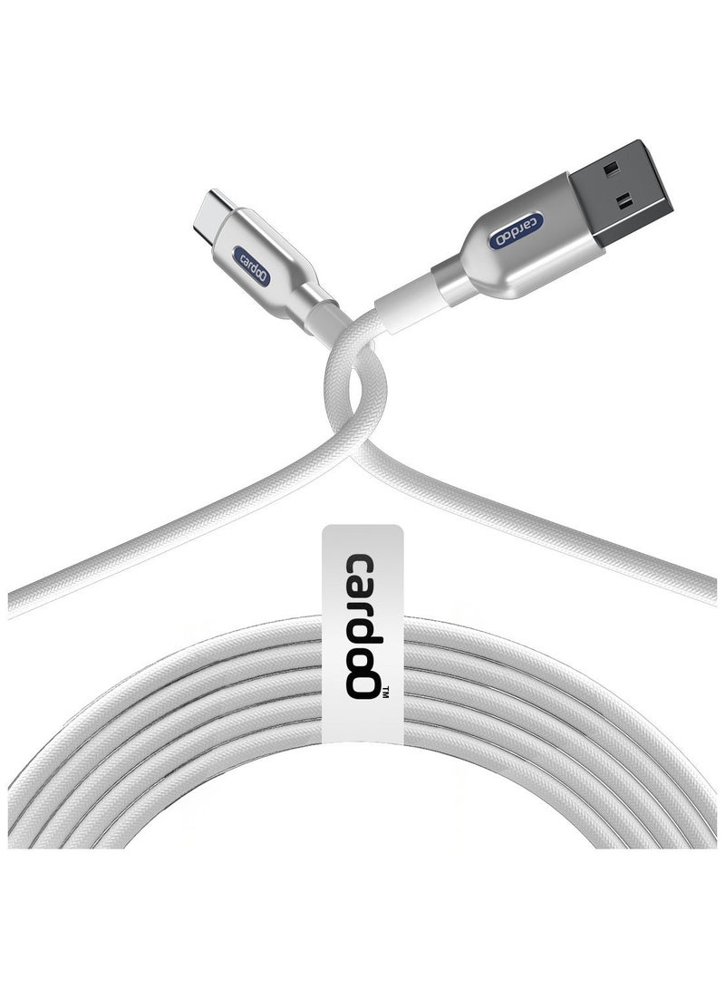 cardoo كابل USB A إلى USB C 1.2م أبيض - Image 1
