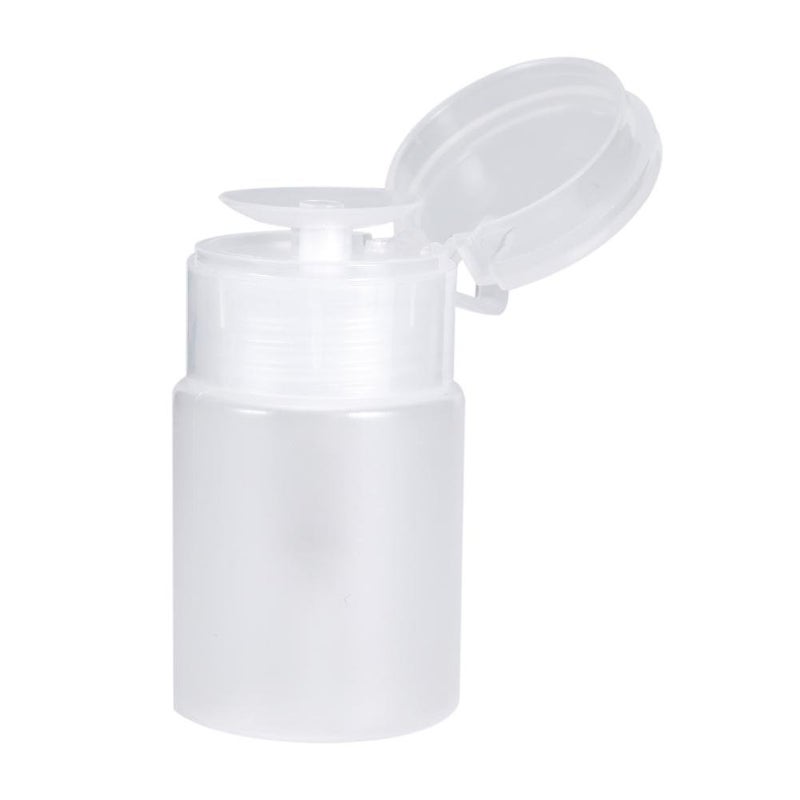 60 Ml Pump Dispenser Bottle, Nail Polish Remover Cleanser Dispenser Nail Art Tool, 2 Colors Plastic Liquid Container With Flip Top, Empty Travel Containers For Cosmetic Lotion