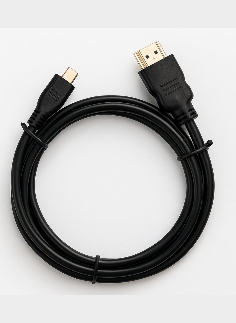 فوجيشكا كابل Micro HDMI إلى HDMI (1.5 متر) – متوافق مع 4K UHD | سرعة عالية لنقل الفيديو والصوت | موصل ذكر إلى ذكر  - Image 1