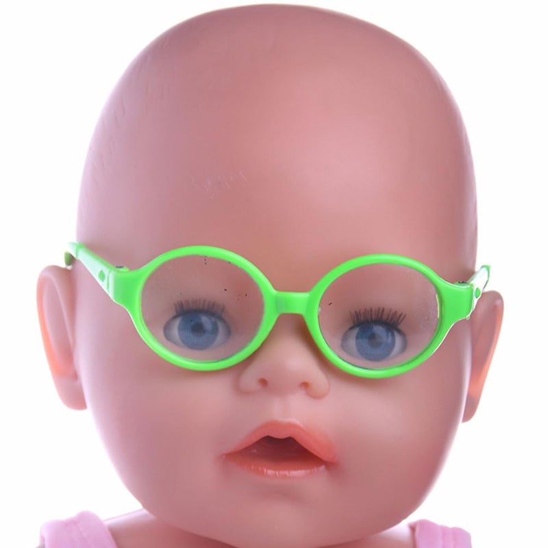 Toyvian Girl Toys 3 Pairs Doll Glasses Doll Eyeglasses Miniature Plastic Glasses Round Glasses Frame Mini Glasses for 18 Inches Dolls Toy - Image 3