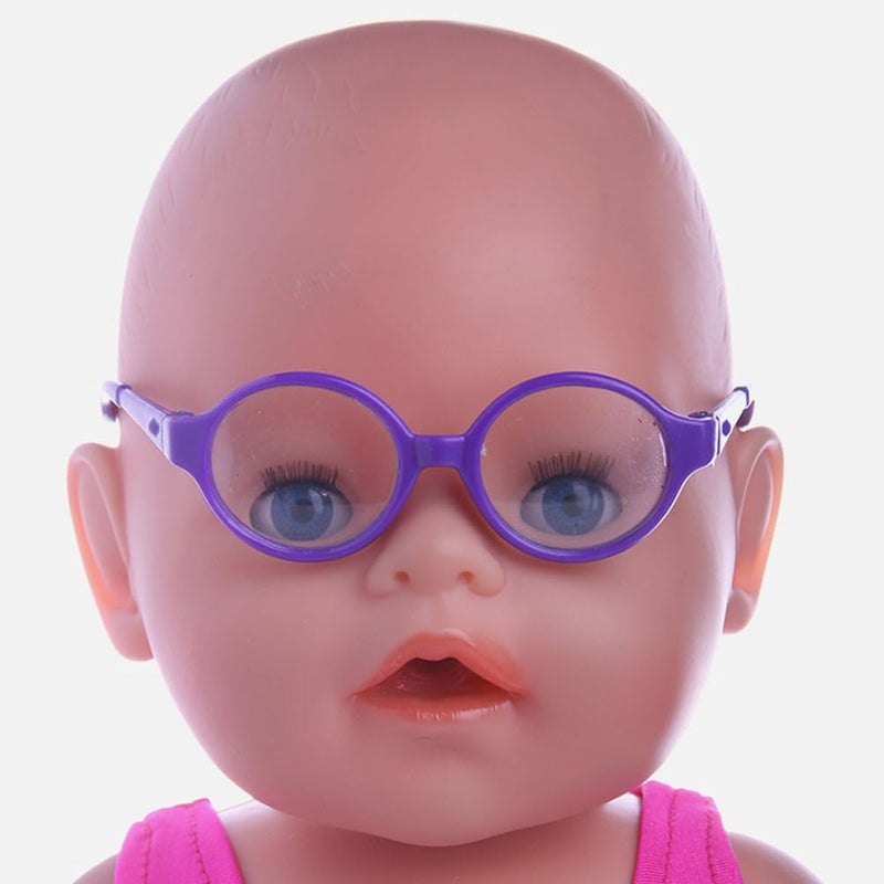 Toyvian Girl Toys 3 Pairs Doll Glasses Doll Eyeglasses Miniature Plastic Glasses Round Glasses Frame Mini Glasses for 18 Inches Dolls Toy - Image 2