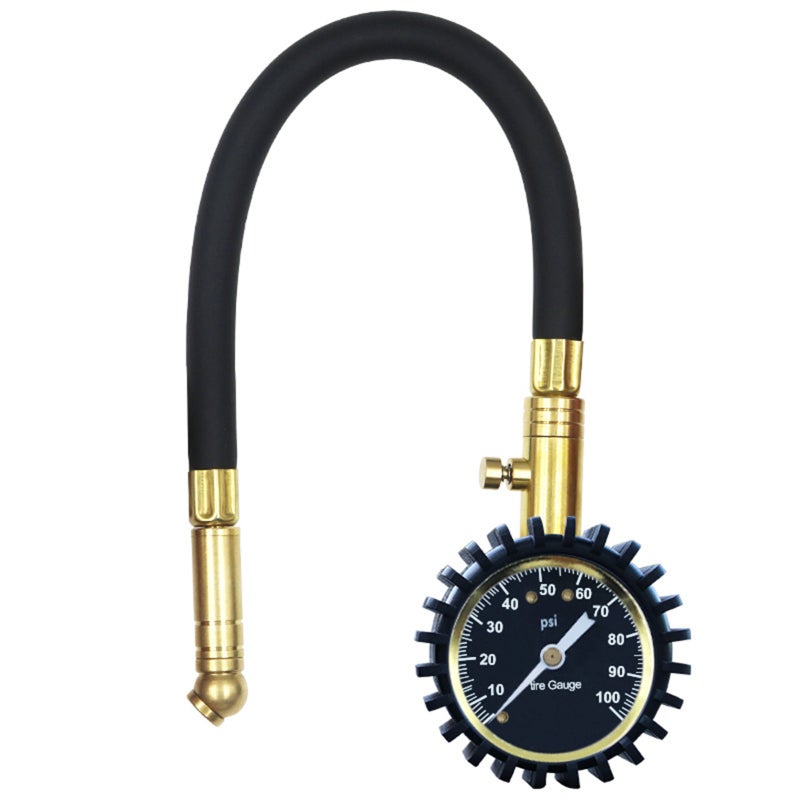 Tire Pressure Gauge 0-100 Psi: Accurate Measurements, 360-Degree Swivel Connector - Easy Pressure Adjustment, Compact Portable Design for Cars, Trucks, Motorcycles - Image 1