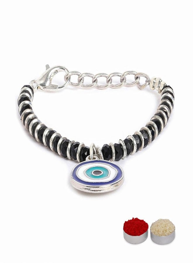 El Regalo Kids Rakhi for Baby Brother - Cute Charms Evil Eye Nazaria Rakhi with shagun, Rakhi Message Card in Rakhi Gift Box for Kids/Babies/Toddlers (Evil Eye) - Image 1