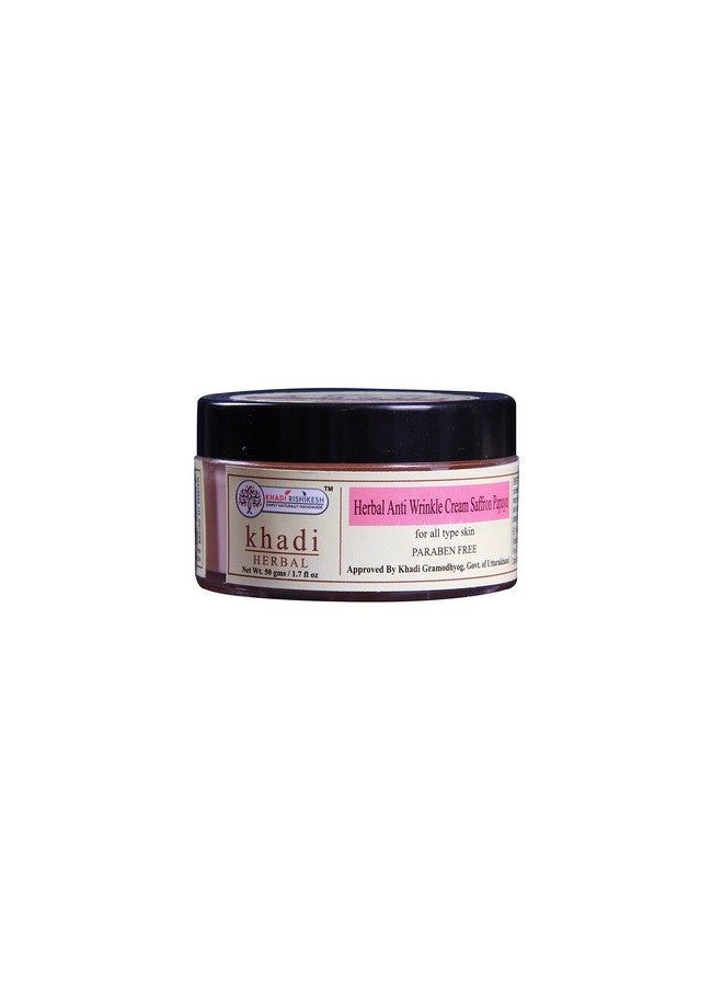 KHADI RISHIKESH Anti Wrinkle Cream Saffron & Papaya Combo Set Pack Of - 50Gm X 3 (150Gm) - Image 1