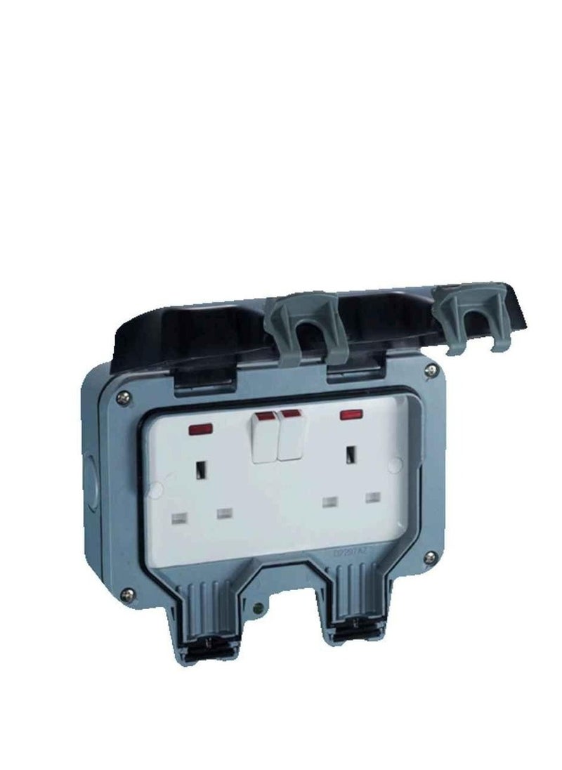 RR - RR W/P Switch Socket 13A-2G-Cr-3002 IP66 - Image 1